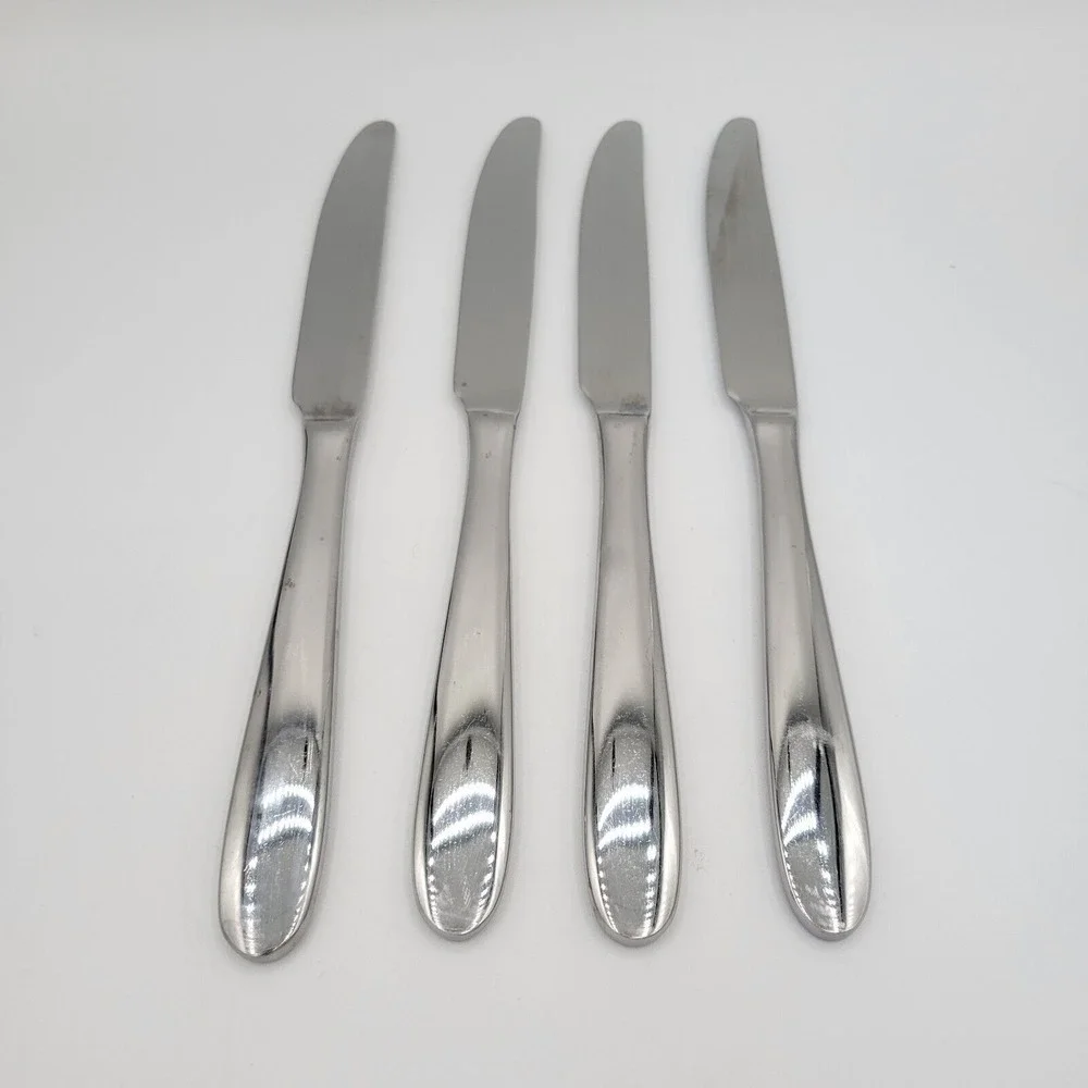 Oneida Eve‎ Dinner Knives Set Of Four Stainless Steel Replacement Flatware